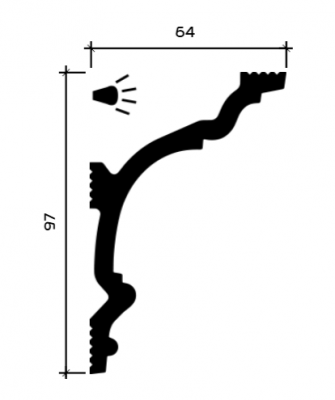 карниз U.6.50.401 в интерьере