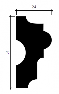 молдинг 1.51.304 в интерьере
